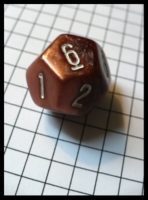 Dice : Dice - 12D - Copper With White Numerals